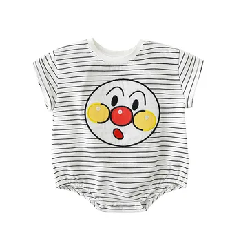 

Baby Infant Striped Cartoon Embroidered Bodysuits short Sleeve Summer 2020