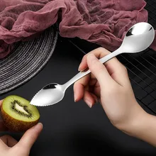 2 шт. грейпфрутовая ложка из нержавеющей стали грейпфрут яблоко ложка-скребок Ручка для столовой посуды многофункциональный инструмент для приготовления детского питания