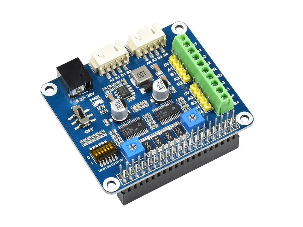 Шаговая головка Waveshare для Raspberry Pi Zero/Zero W/Zero WH/2B/3B/3B + привод два шаговых двигателя до