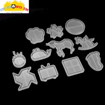 

Epoxy Resin Kawaii Feet Shaker Silicone Molds Charms DIY Jewelry Tool Water Injection Windmill Mould UV Resin Pendant