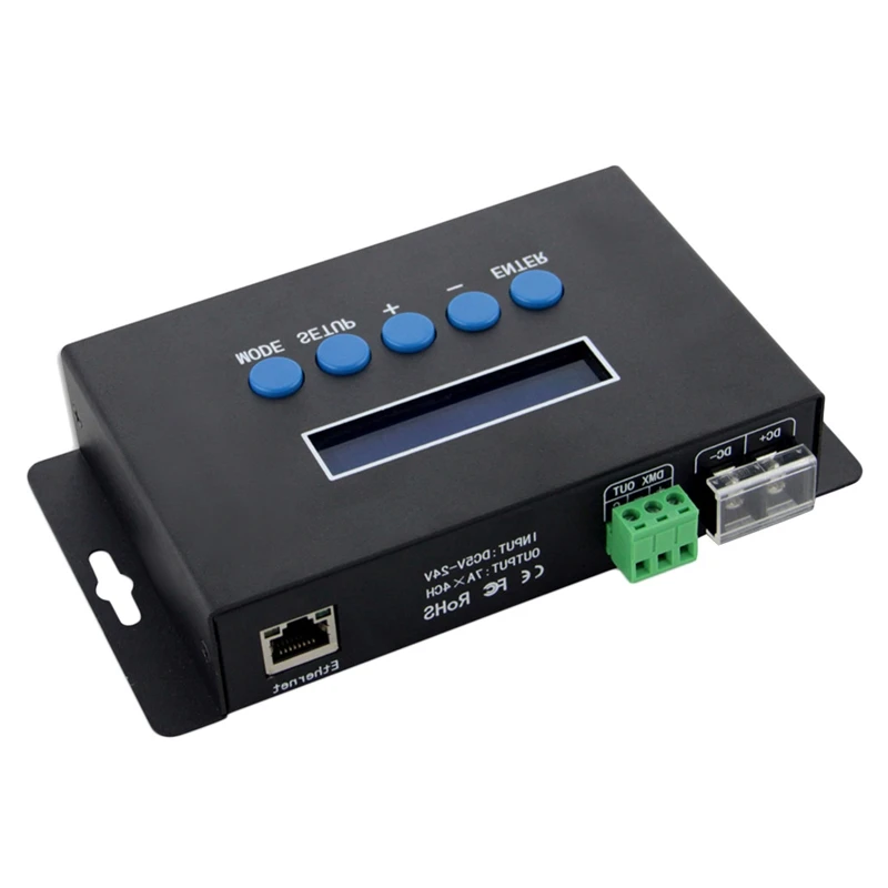 

RISE-Bincolor Bc-204 Artnet To Spi/Dmx Led Pixel Light Controller Input 680Pixels x 4Ch+ One Port(1X512 Channels) Output Dc5V-24
