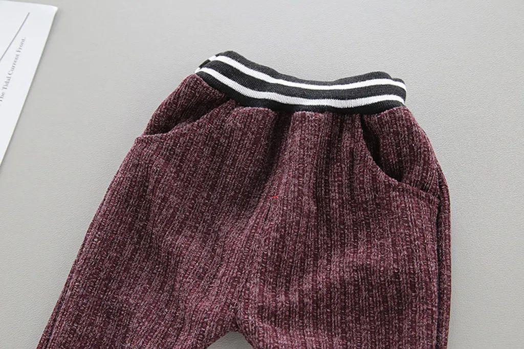 Комплекты одежды для малышей от 0 до 4 лет теплый вязаный свитер с капюшоном для маленьких мальчиков длинные штаны комплект мягкой одежды для детей#30