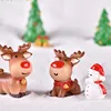 Dollhouse Miniature Christmas Tree Snowman Gift Box Decor Ornament Sleigh Micro Landscape Snow Scene New Year Decor for home ► Photo 3/6