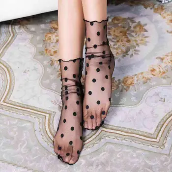

1 Pairs Womens Fishnet Ankle High Socks Mesh Sheer Lace Anklet Fish Net Short Socks 3FS