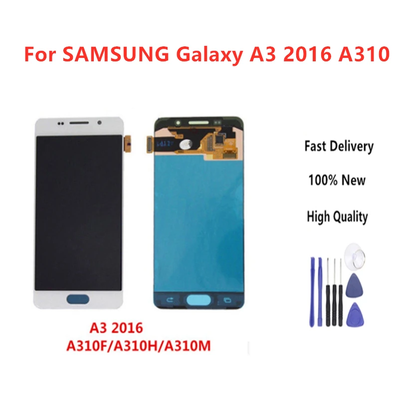 

For SAMSUNG Galaxy A3 2016 A310 A310F Display Touch Screen Digitizer Replacement Display With High Quality+Tools