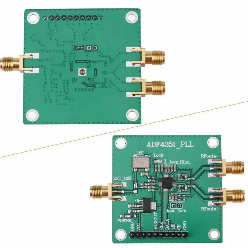 SMA женский ADF4351 PLL радиочастотный источник сигнала, синтезатор, макетная плата, трехпроводная последовательная шина периферийного интерфейса