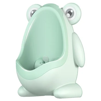 

1pc Children Cartoon Frog Pattern Standing Potty Toilet Urinal Potty Training Boy Pee Trainer for Boys (Light Green)