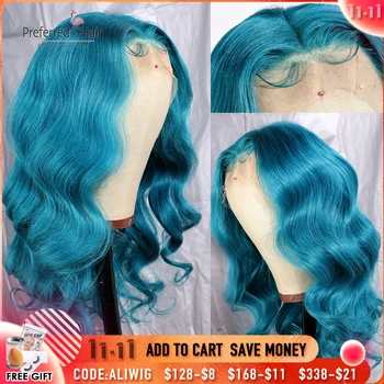 

Preferred Preplucked Loose Wave Wig 150 Density Red Blue Human Hair Wig With Baby Hair Remy Brazilian Lace Front Wigs For Women