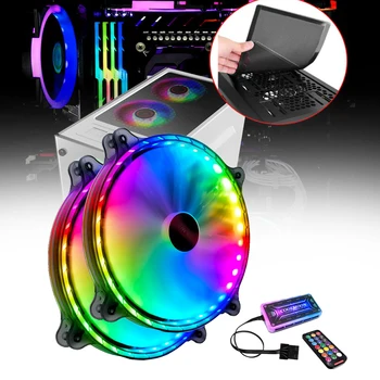 

20cm CPU RGB Cooling Fan Hydraulic Bearing For Computer Case 11 Blade Durable Colorful Easy Install With Remote Controller Quiet