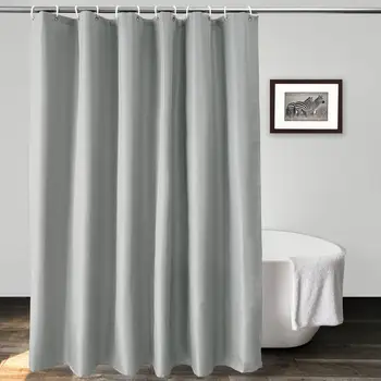 

Solid Shower Curtain 72 by 78 Inches, Polyester Shower Curtain Grey Color
