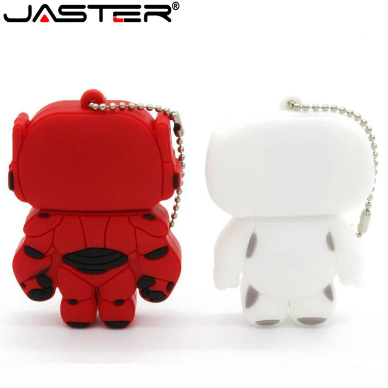 JASTER cartoon BAYMAX 캐릭터 usb 플래시 드라이브 BIG HEOR 6 pendrive 8GB 16GB 32GB, 풀 용량 메모리 스틱 usb 크리에이티브 선물