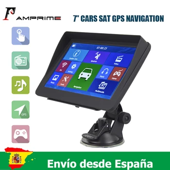 

AMprime Built-in 8GB ROM 7'' Cars Sat Nav GPS Navigation Navigator with Free Maps Touch Screen Support FM Radio MP3 MP4