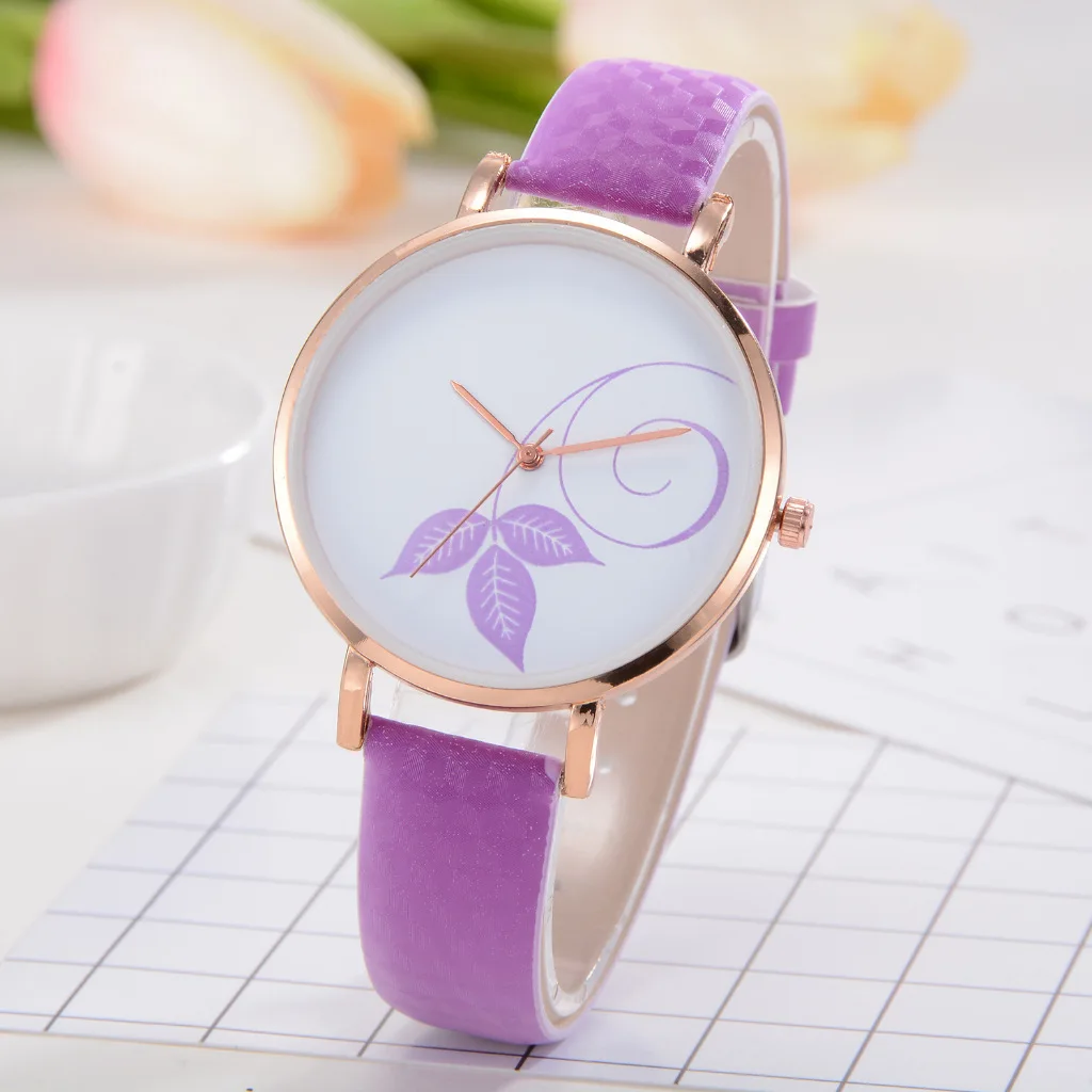 

Color Changing Watch 2018 New Style Trend Watch Europe And America Fashion Casual Women's Leaf Large Dial Quartz Watch