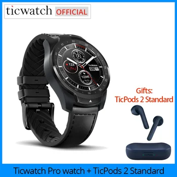 

Ticwatch Pro Smart Watch Bluetooth WIFI NFC Payments/ Google Assistant Android Wear Smartwatch GPS for Sports [Gifts - TicPods]