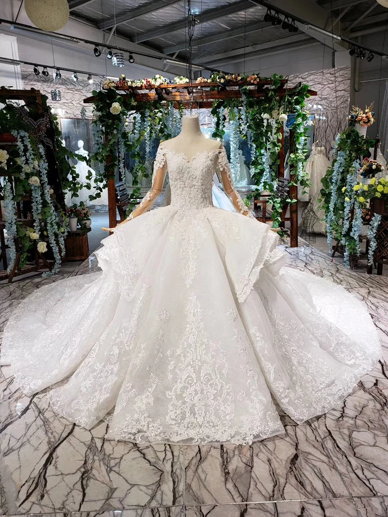 BacklakeGirls сексуальное свадебное платье, Vestido Novia, круглый вырез, длинный рукав, платье невесты, Trouwjurk, кружевные свадебные платья, на заказ