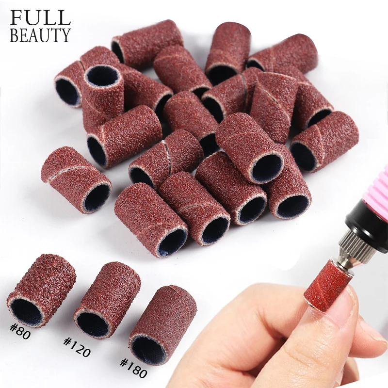 #80 Nail Drill Bits Sanding Bands Gel File Polish Remover For Electric Nail New 
