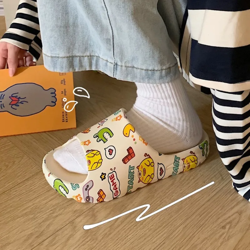 Uomo Donna Estate Yzy Scivoli Sandali Da Spiaggia Cool Traspiranti Infradito Pantofole Bocca Di Pesce Osso Leggero Bianco Taglie Forti