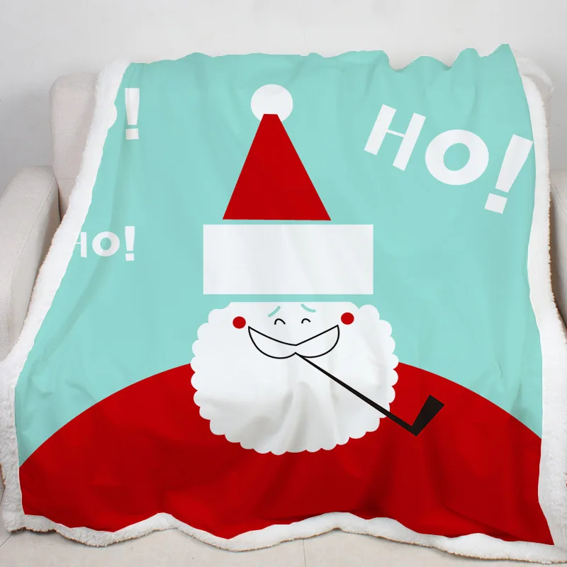 Merry Christmas Blanket Decorations For Bed Sofa Cartoon Microfiber Floor Blankets Pads New Year Xmas Party Decoration - Color: style6