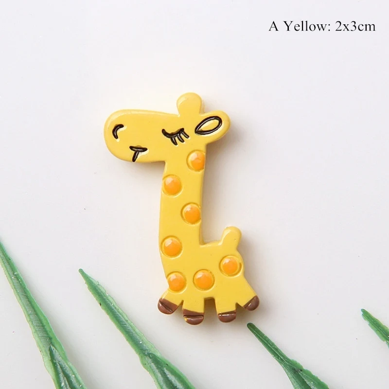 10PCS Cartoon Giraffe Resin Accessories DIY Phone Decorative Craft Supplies Children Hairpin Flat Back Planar Resin Material