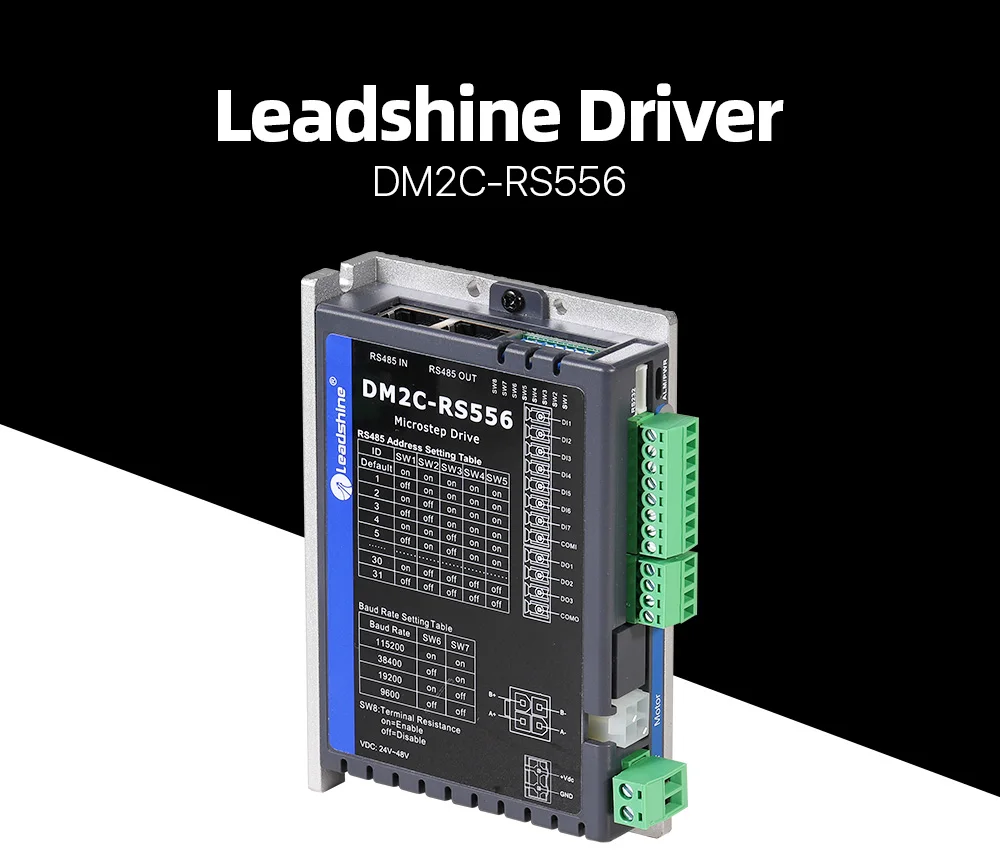 e Controle, Nema23, Nema23, 24, 2.1-5.6A, 20-50VDC, DM2C-RS556