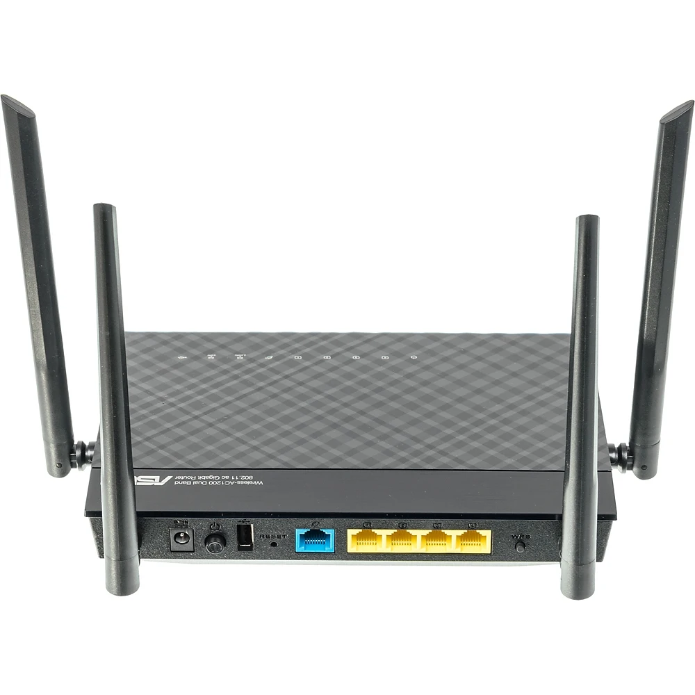 Роутер беспроводной Asus RT-AC1200G+ AC1200 10/100/1000BASE-TX/4G ready черный