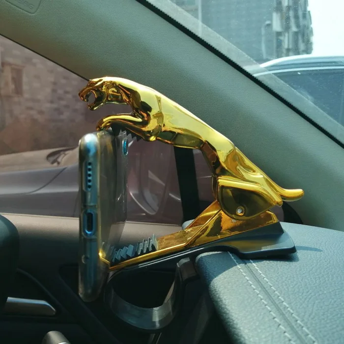 Автомобильный держатель для телефона с леопардовым принтом на приборной панели 360 градусов, держатель для телефона с зажимом и подставкой