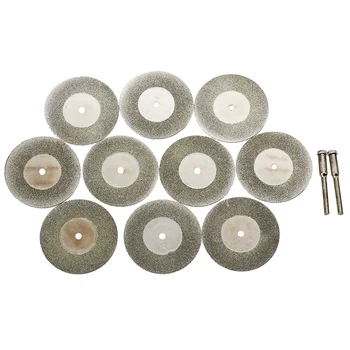 

10pcs 40mm Diamond Cut Off Disc Wheel Rotary Tool w/ Arbor