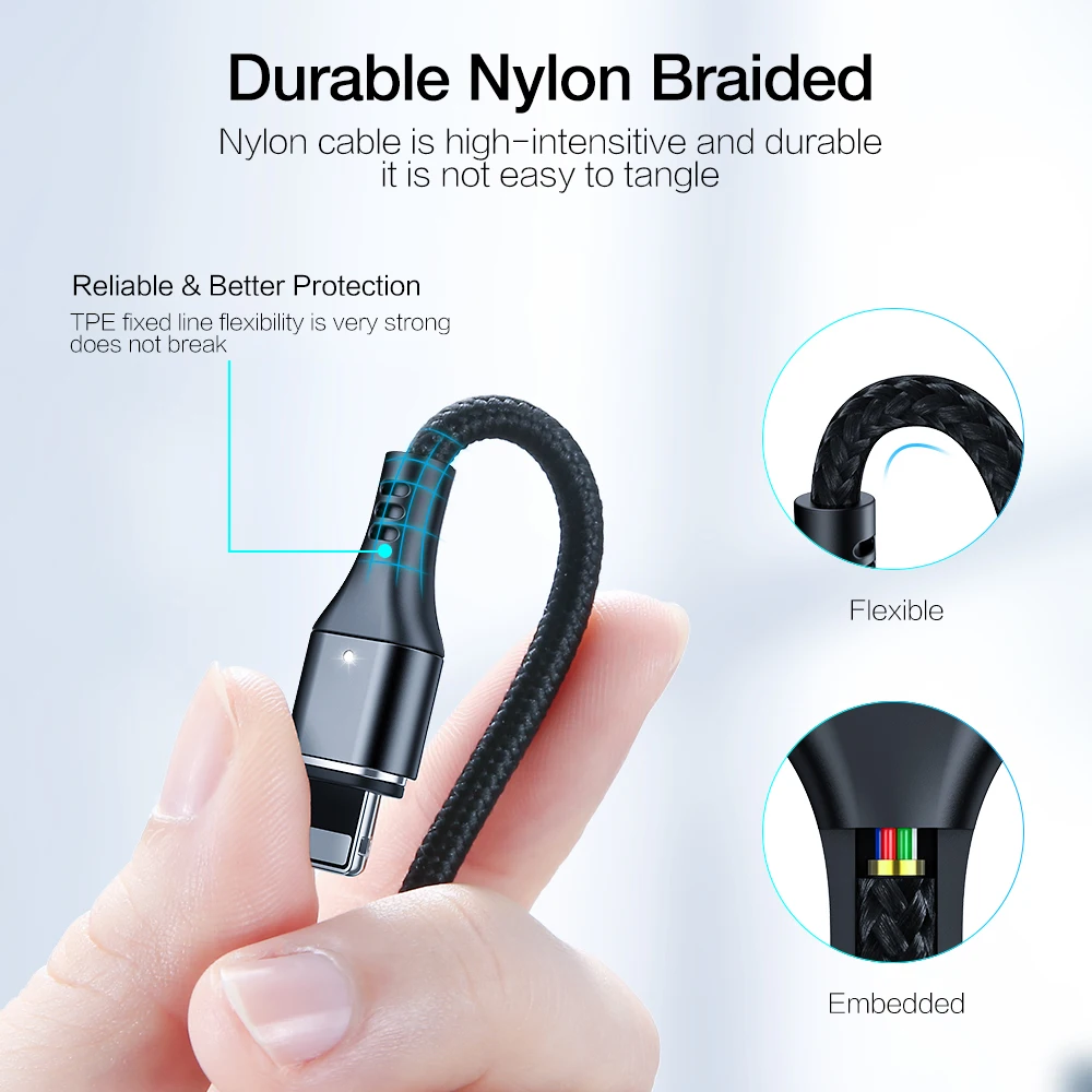 RAXFLY 3A Magnetische Kabel Micro USB Typ C Kabel Adapter Schnelle Lade Für iPhone 11 7 8 Xiaomi La
