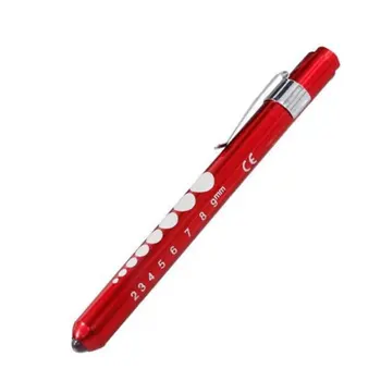 

Portable LED Flashlight Work Light First Aid Pen Light Torch Lamp With Pupil Gauge Measurements Nurse Diagnosis