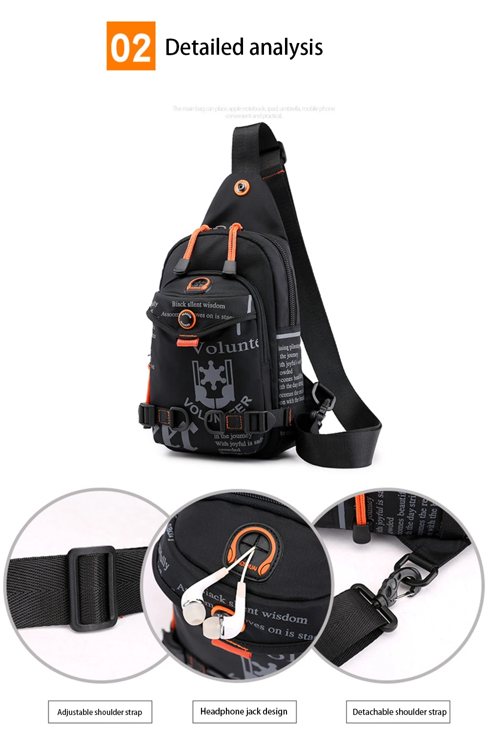 New Men Chest Bag High Quality Nylon Rucksack Knapsack Brand Famous Travel Casual Male One Shoulder Bags Sling Backpack Daypack