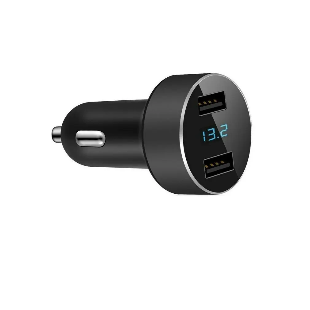 3.1A USB Dual con pantalla светодиодный универсальный чехол для Xiaomi samsung S8 iPhone 6 6s 7 8 Plus планшет - Тип штекера: Black
