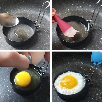 

Egg Ring, 2 Pcs Breakfast Household Pancake Mold, Omelette Tool with 1x Free Oven Glove