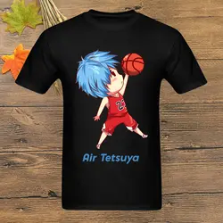 Air Tetsuya футболка Kawaii футболка для мужчин Аниме футболки баскетбольный мяч куроко Tetsuya одежда больших размеров черный хлопок топы тройники