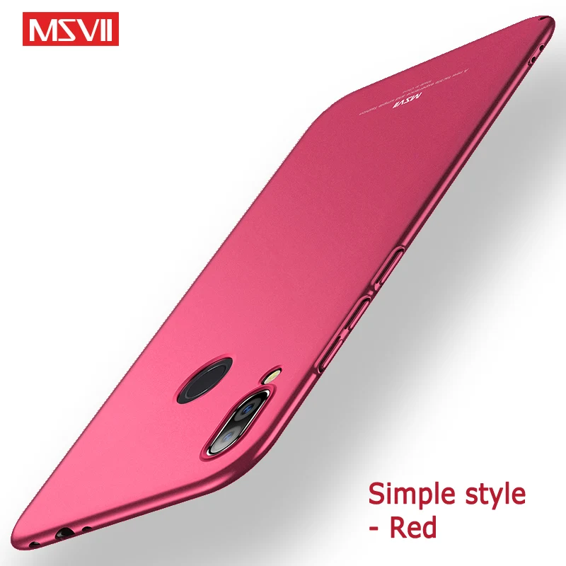Simple red Redmi Note 8 чехол MSVII матовый чехол для Xiaomi Redmi Note 7 Pro Чехол Xiomi Note7 Global чехол для Xiaomi Redmi Note 8 Pro Чехол - Цвет: Simple red