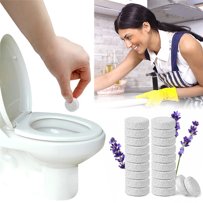 

20Pcs Multifunctional Effervescent Tablets Spray Cleaner Lemon Concentrated Cleaner Home Toilet Floor kitchenware Cleaning Tools
