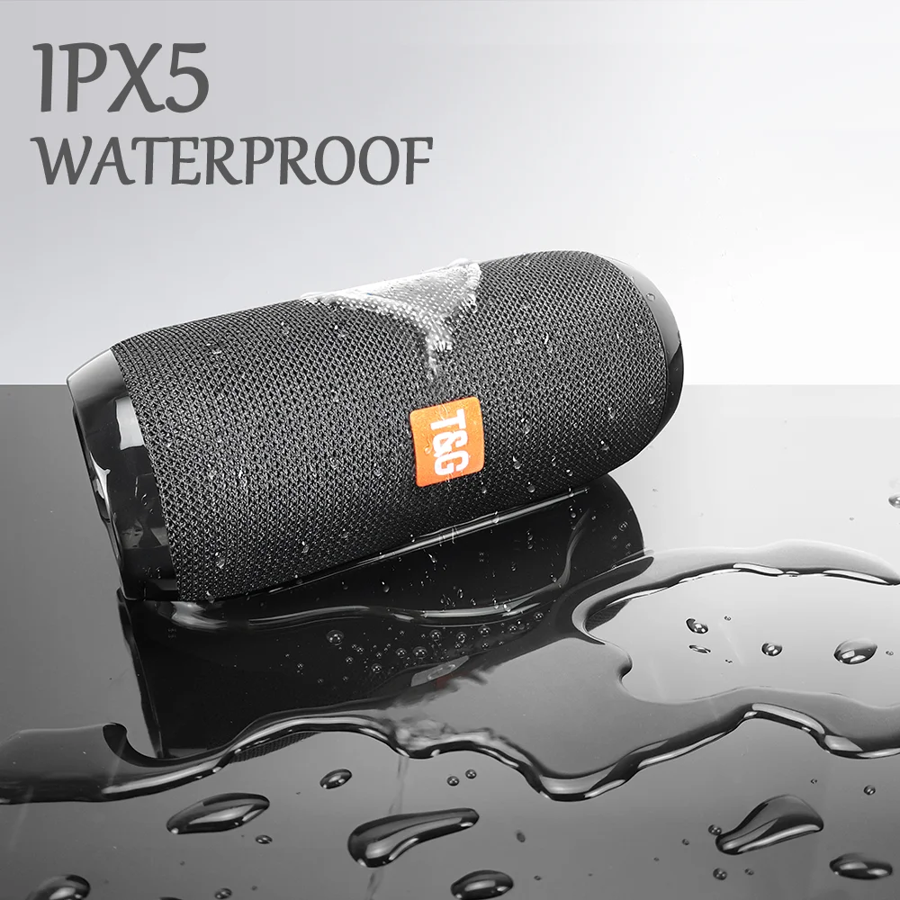 TG117 Outdoor Speaker 10W USB Waterproof Portable Hifi Wireless Column Loudspeaker Support TF Card FM Radio Aux Input