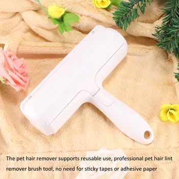 

Pet Epilator Fleece Cleaning Brush Reusable Plastic Dog Cat Fur Roller Pet Hair Roller Self-Cleaning Cotton Wool Removal Comb