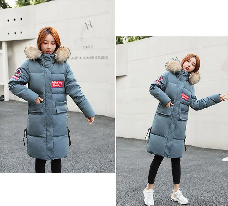 Female Overcoat Coat Parka Women Winter Coats Long Cotton Casual Fur Hooded Jackets Women Thick Warm Winter Parkas MY104