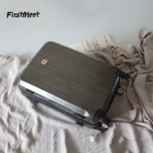 Германия Роскошная Мода багаж 20/24/28 дюймов Новые однотонные чемодан на колесах из поликарбоната для переноски на коробке для мужчин и женщин, чемодан