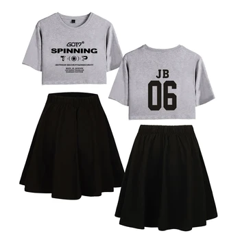 

kpop GOT7 Women's Two Piece Set Cotton Summer 2019 Kpop Fashion Casual Suit Women Harajuku Streetwear