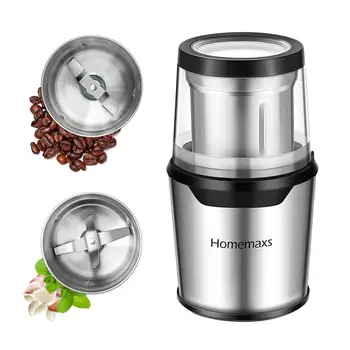 

HOMEMAXS Electric Blade Grinder with Stainless Steel Blades Removable Bowl Household Grinding Machine Tool with JP Plug