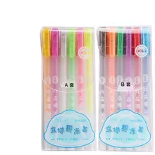 

6PCS 3D Glossy Jelly Ink Pen Colorful Diy Fluorescent Graffiti Gel Pen Gift For Kids Sketching Markers Highlighters Stationery