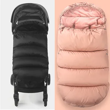 

Baby Infant Universal Stroller Footmuff Pram Pad Warm Winter Baby Sleeping Bag Windproof Fleece Swaddle Envelope For Newborns