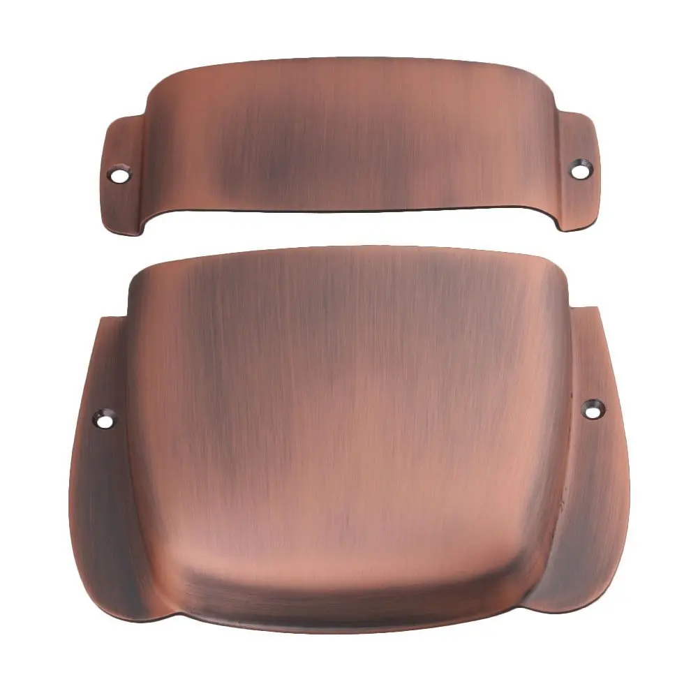 

Bridge & Pickup Cover Set Chrome Plated Aluminum Alloy Protector for PB Bass Bronze