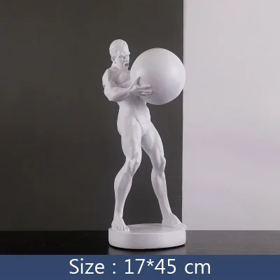 Strongwell Спортивная статуя Геркулес скульптура из смолы ручной работы художественная фотография Реквизит Украшение дома аксессуары подарки на день рождения - Цвет: B