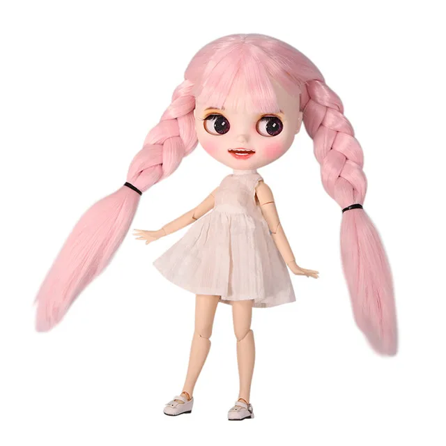 E ICY factory blyth кукла на заказ кукла 1/6 bjd белая кожа суставное тело, новое матовое лицо открытый рот закрытые глаза - Цвет: E