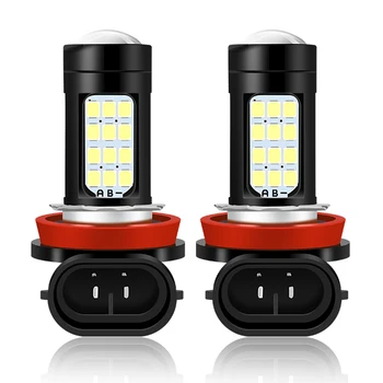 

2PCS H8 H11 LED HB4 9006 HB3 H9 H16 JP Car Fog Lights H7 H4 Headlight Blub 1800Lm 2835 45SMD 6000K White Yellow RED Auto Lamps