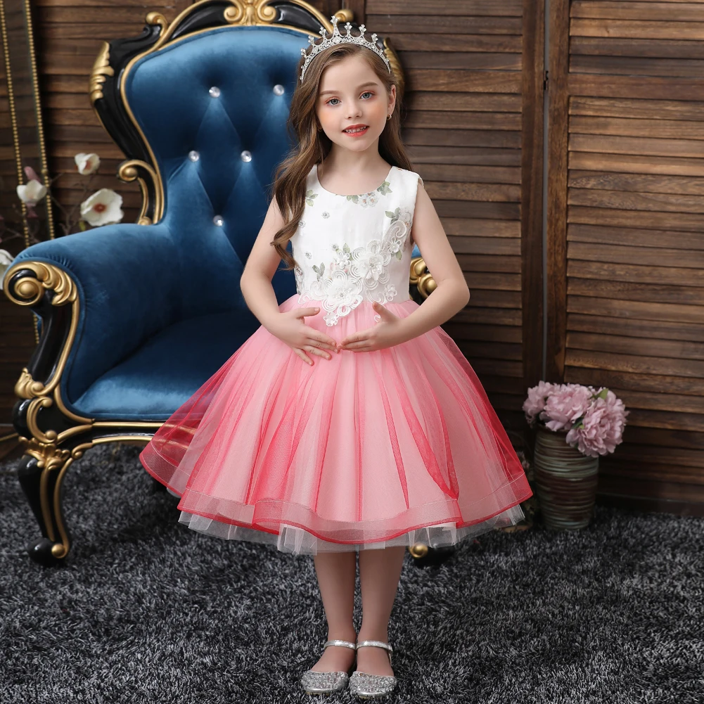 Vestido de fiesta de algodón sin mangas para niña, vestido de dama de honor para  niña de 6 años, púrpura, dulce, verano - AliExpress