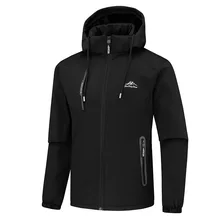 Плюс бархат толстый хлопок Плащ Куртка Эластичность Водонепроницаемый ветрозащитный для мужчин открытый теплый с капюшоном для альпинизма