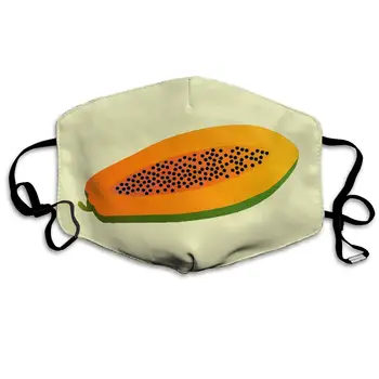 

Mouth Mask For Daily Dress Up, Papaya Anti-dust Mouth-Muffle, Washable Reusable Holiday Half Face Masks For Mens And Womens With